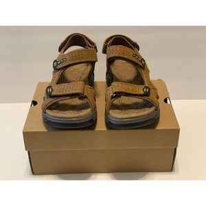 Camel Crown Men's Leather Sandals Brown Camel 7837 Size 7